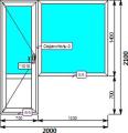 Выход на балкон с окном